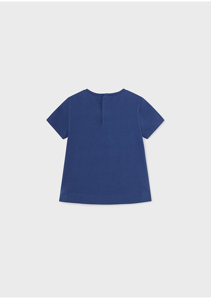 Kız Bebek Metalik Baskılı T-Shirt Lacivert 105 fiyatları
