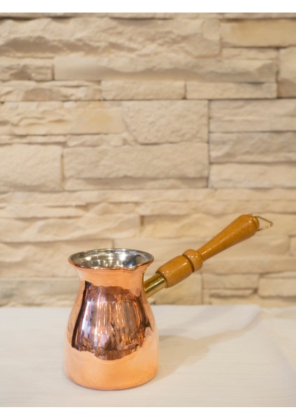 Bakır Cezve Modern Düz Model 4 Kişilik