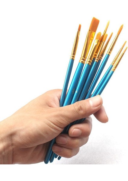 10 Adet Yağlı Boya Akrilik Boya Suluboya Fırçası Takımı Fırça Seti CIN680MV fırsatları