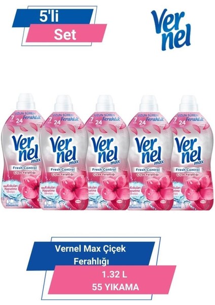 Max Çiçek Ferahlığı 1.32L 55 Yıkama 5'li Set