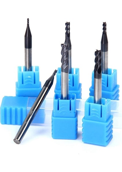 Adet Karbür Uçlu Freze 4 Flüt Cnc Seti 1mm 1.5mm 2mm 2.5mm 3.5mm 4mm (Yurt Dışından)