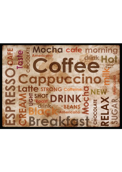Coffee Yazılı Tek Parça Duvar Kâğıdı
