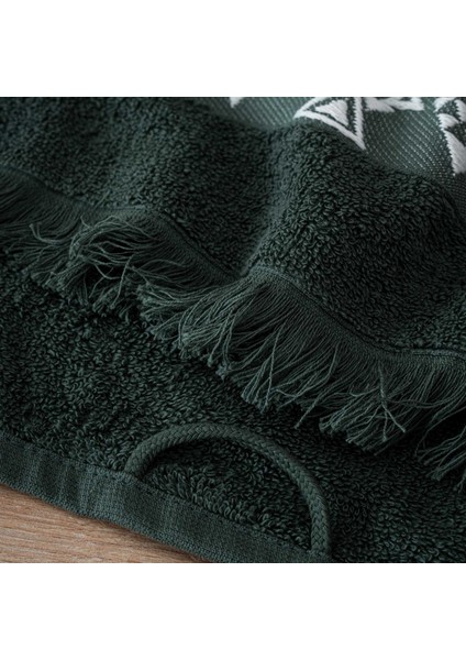 Hereke 3'lü Havlu Seti Krem Bordürlü Yeşil fırsatları