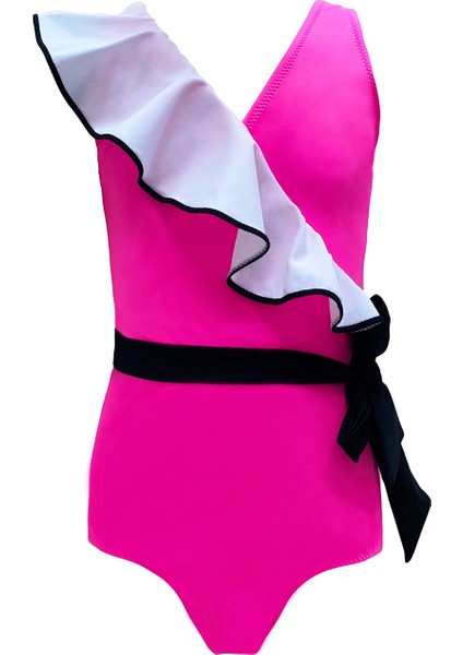 Askılı Çapraz Volanlı Kemer Ve Büyük Fiyonk Detaylı 50UV Kız Çocuk Mayo BY NESSI BYRD fiyatları