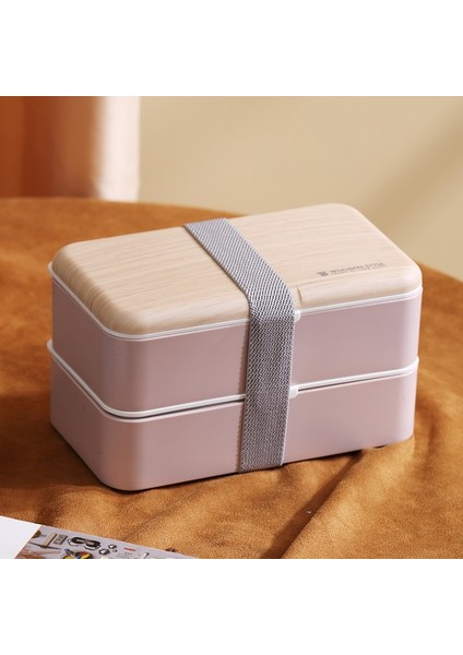 Bölmeli Çift Katmanlı Plastik Öğle Yemeği Kutusu (Yurt Dışından)