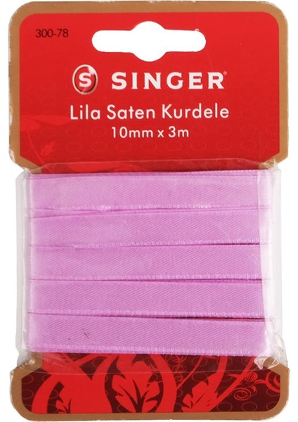 Lila Saten Kurdele (10MM x 3m) 300-78