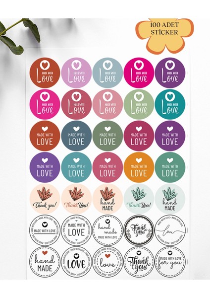 100 Adet Stickers Paketleme Kargo Çıkartma Pyt0kstk143