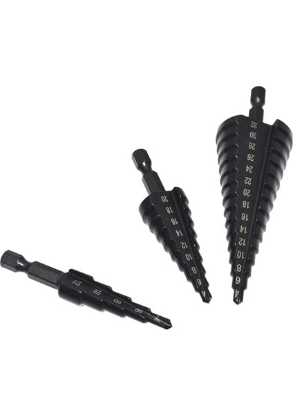 Adım Matkap Ucu 4-12 / 20-32MM Nirtird Kaplamalı Ahşap Metal Delme Aleti (Yurt Dışından)