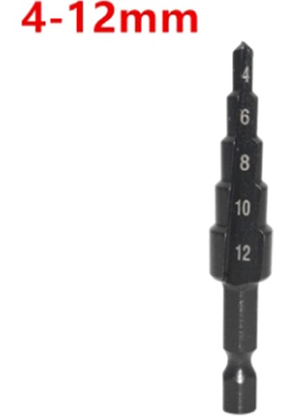 Adım Matkap Ucu 4-12 / 20-32MM Nirtird Kaplamalı Ahşap Metal Delme Aleti (Yurt Dışından)