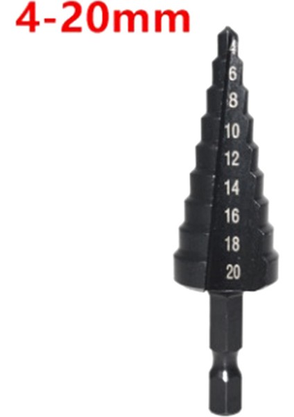 Adım Matkap Ucu 4-12 / 20-32MM Nirtird Kaplamalı Ahşap Metal Delme Aleti (Yurt Dışından)
