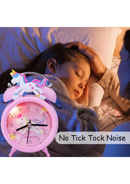 Pembe Pembe Unicorn Çocuk Çalar Saat Karikatür Masaüstü Çocuklar Için Yatak Odası Ev Dekor Çalar Saat Başucu Masa Çocuk Alarmı Hediyeler (Yurt Dışından) modelleri