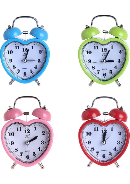 Mavi Kalp Şeklinde Zil Çalar Saat Tik Tak Sessiz Gece Lambası Çocuklar Kızlar Için Zaman Saatleri Yatak Odası Erteleme Uyandırma Saatleri Hediye Malzemesi (Yurt Dışından) fırsatları