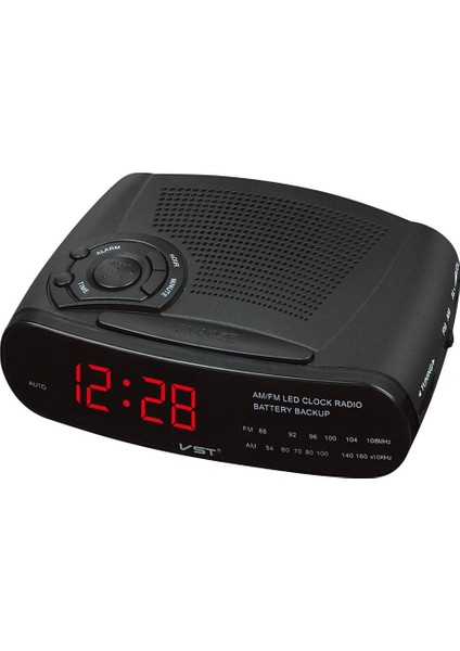 Kırmızı Dijital Am Fm Çalar Saat Radyo Çift Alarm Uyku Zamanlayıcısı LED Kırmızı Zaman Göstergesi Pil Yedekleme Fonksiyonu (Yurt Dışından)