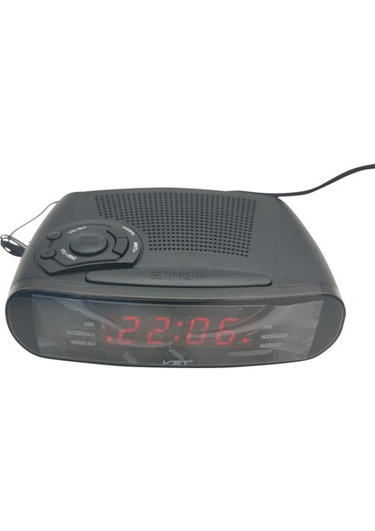 Kırmızı Dijital Am Fm Çalar Saat Radyo Çift Alarm Uyku Zamanlayıcısı LED Kırmızı Zaman Göstergesi Pil Yedekleme Fonksiyonu (Yurt Dışından) fiyatları
