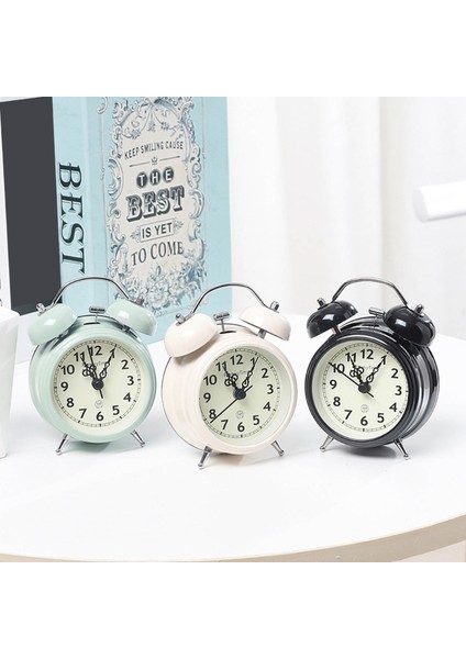 Beyaz Retro Yüksek Sesle Çalar Saat Çift Çan Yüksek Sesle Erteleme Ev Öğrencileri Için Zaman Saatleri Çocuk Odası Dekorasyon (Yurt Dışından) fırsatları