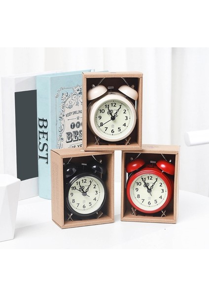 Beyaz Retro Yüksek Sesle Çalar Saat Çift Çan Yüksek Sesle Erteleme Ev Öğrencileri Için Zaman Saatleri Çocuk Odası Dekorasyon (Yurt Dışından) indirimleri