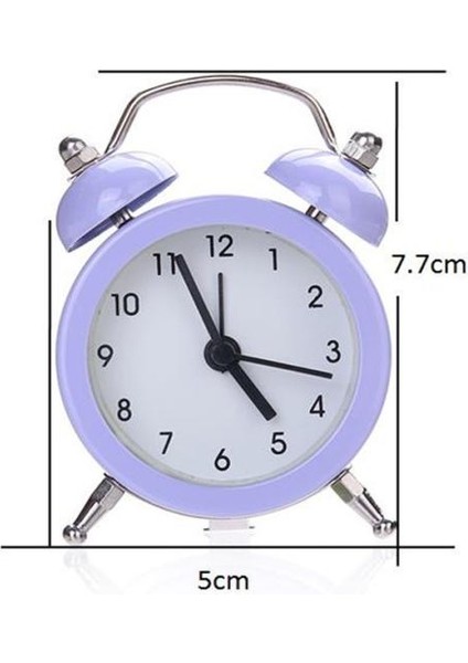 Beyaz Mini Saf Renkli Çalar Saat, Ikiz Çan, Sessiz Alaşım, Paslanmaz, Metal, Ev, Öğrenciler, YH-459873 (Yurt Dışından) fırsatları