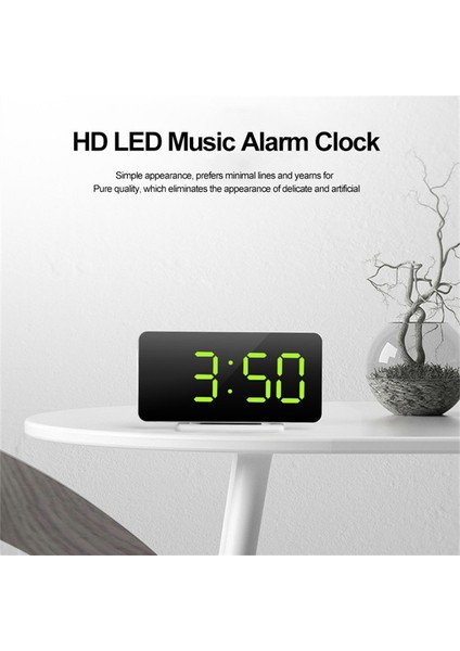 Kırmızı LED Ayna Masa Saati Dijital Alarm Erteleme Ekran Süresi Gece Lambası Masaüstü USB Çalar Saat Ev Dekor Çocuklar Için Hediyeler (Yurt Dışından) fırsatları