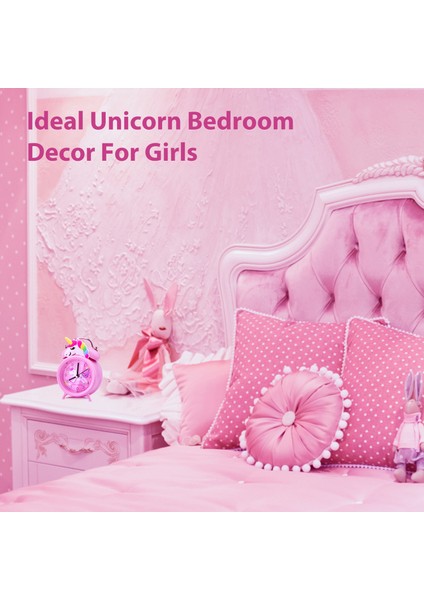 Mavi Pembe Unicorn Çocuk Çalar Saat Karikatür Masaüstü Çocuklar Için Yatak Odası Ev Dekor Çalar Saat Başucu Masa Çocuk Alarmı Hediyeler (Yurt Dışından) indirimleri