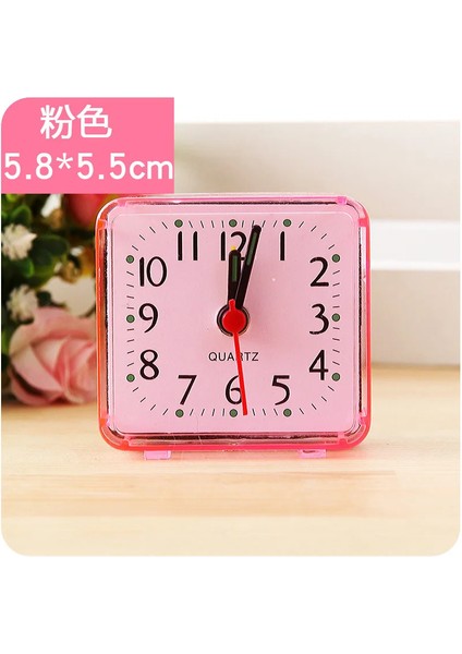 Pembe Yüksek Sesle E N E N E N E N E N E N E N E N E Çan Kuvars Saat Sessiz Çalar Saat Mini Kare Masa Alarmı Saatler Çocuk Çalar Saat Uyku Için Eğitim (Yurt Dışından)