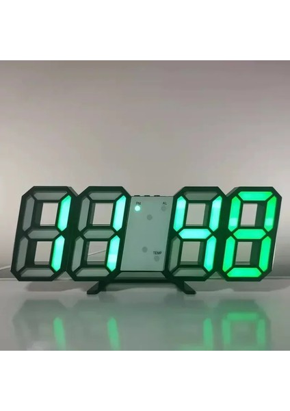 05 Ürün Satın Al Saat 3D LED Dijital Çalar Saat Duvar Saati Zaman/tarih/sıcaklık Ev/mutfak/ofis Saatleri Dekor Bahçe (Yurt Dışından)