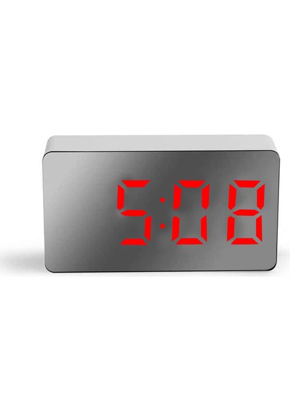 Stil D 1 Adet 1~5 Adet Aynalı Masa Saati Dijital USB Alarm Erteleme Ekran Zaman Gece LED Işık Masa Masaüstü Ev Dekoru Çocuklar Için Hediyeler (Yurt Dışından)