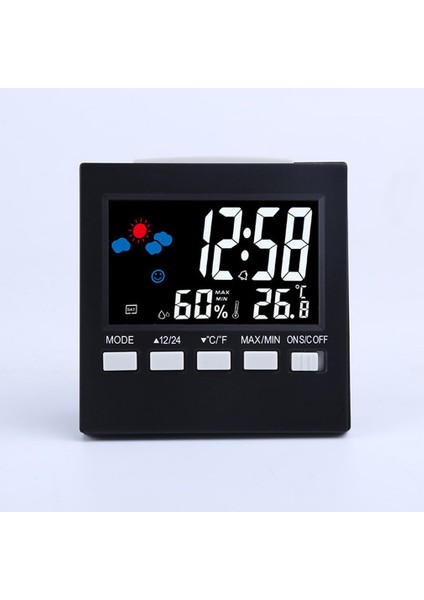 Tip 1 Dijital Saat Termometre Higrometre Hava Istasyonu Çalar Saat Sıcaklık Ölçer Renkli LCD Takvim Sesle Etkinleşen (Yurt Dışından) fırsatları