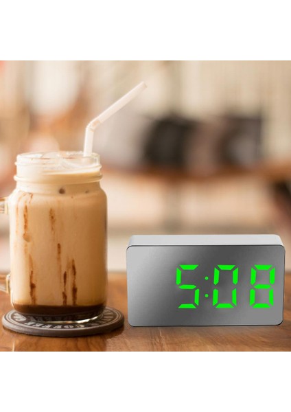 Mix A 2 Adet 1 ~ 5 Adet Aynalı Masa Saati Dijital USB Alarm Erteleme Ekran Süresi Gece LED Işık Masa Masaüstü Ev Dekor Çocuklar Için Hediyeler (Yurt Dışından)