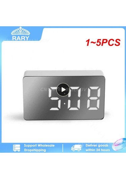Mix A 2 Adet 1 ~ 5 Adet Aynalı Masa Saati Dijital USB Alarm Erteleme Ekran Süresi Gece LED Işık Masa Masaüstü Ev Dekor Çocuklar Için Hediyeler (Yurt Dışından)