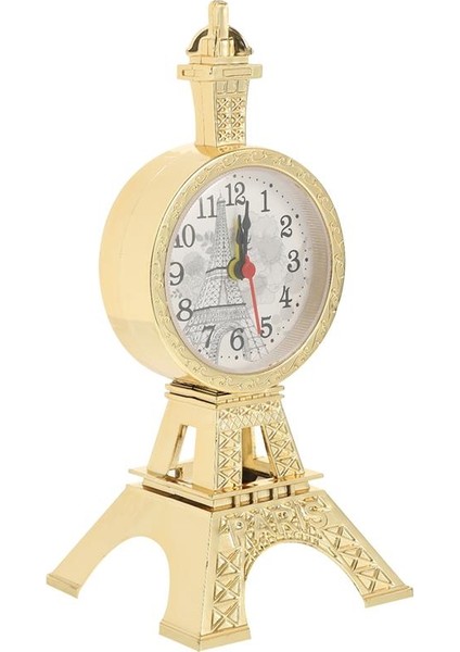 Altın Masa Çalar Saat Eyfel Kulesi Başucu Saat Masa Üstü Vintage Tarzı Çalar Saat Masaüstü Oturma Odası Başucu Masası Dekorasyon (Yurt Dışından)