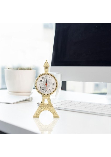 Altın Masa Çalar Saat Eyfel Kulesi Başucu Saat Masa Üstü Vintage Tarzı Çalar Saat Masaüstü Oturma Odası Başucu Masası Dekorasyon (Yurt Dışından) fırsatları