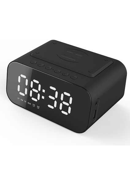 A2 Dijital Alarmlı Saat Saat Bluetooth Hoparlör Fm Radyo Kablosuz Şarj Cihazı Telefon Şarj Pedi USB Hızlı Şarj Cihazı Masa Saati (Yurt Dışından) fırsatları