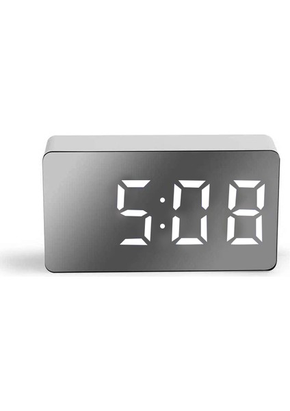 Stil D 7 Adet 1 ~ 7 Adet 3.1 Inç LED Ayna Masa Saati Dijital Alarm Erteleme Ekran Zaman Gece Lambası Masaüstü USB Çalar Saat Ev Dekor Hediyeler (Yurt Dışından)