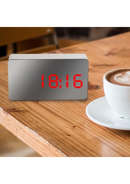 Stil D 7 Adet 1 ~ 7 Adet 3.1 Inç LED Ayna Masa Saati Dijital Alarm Erteleme Ekran Zaman Gece Lambası Masaüstü USB Çalar Saat Ev Dekor Hediyeler (Yurt Dışından)
