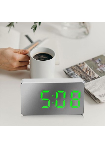 Stil D 7 Adet 1 ~ 7 Adet 3.1 Inç LED Ayna Masa Saati Dijital Alarm Erteleme Ekran Zaman Gece Lambası Masaüstü USB Çalar Saat Ev Dekor Hediyeler (Yurt Dışından)