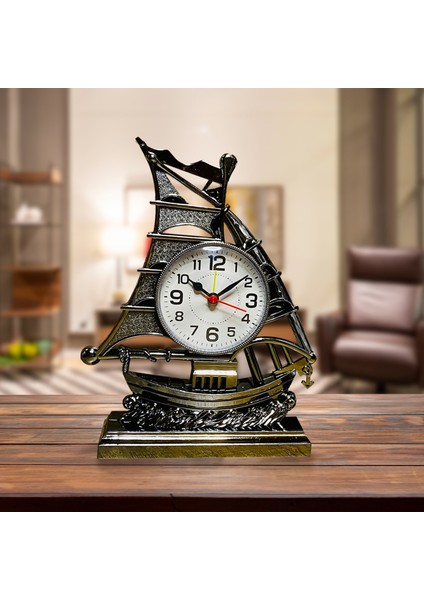 Altın Yaratıcı Retro 3D Yelken Heykelcik Çalar Saat Kuvars Çalar Saat Figürler Masa Saati Doğum Günü Hediyesi Serin Saat Ev Masa Dekor (Yurt Dışından) modelleri