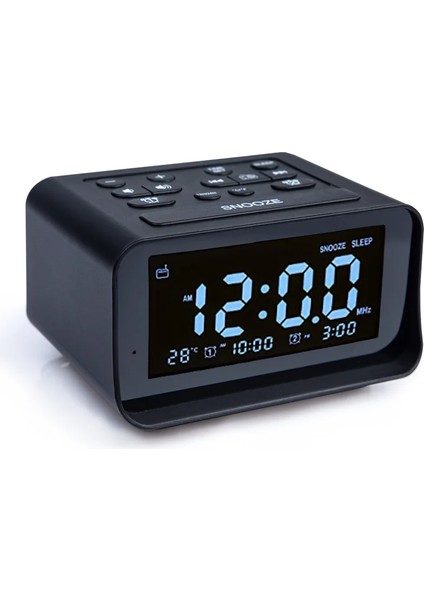 Beyaz Ingiltere Fişi LED Dijital Çalar Saat Yatak Odası Sıcaklık Göstergesi ve 87,5-108 Mhz Frekanslı Fm Radyo Için USB Şarj Bağlantı Noktalı Radyo (Yurt Dışından) modelleri