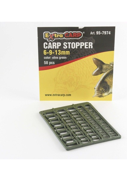 Carp Stopper 6-9-13MM / 58 Pcs / Olive Green fiyatları