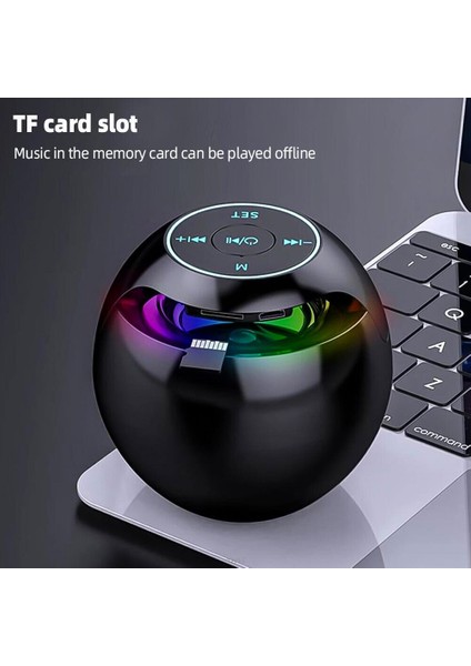 Pembe Dijital LED Çalar Saat Tf/fm Radyo Bluetooth Hoparlör Yuvarlak Başucu Gece Lambası Renkli Işık Müzik Çalar Ev Masa Saati (Yurt Dışından) modelleri