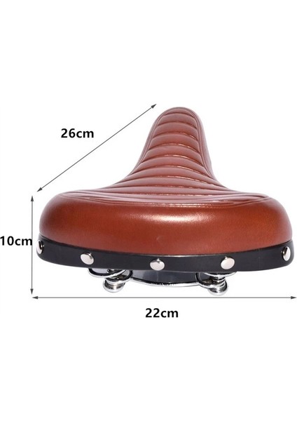 Yeşil Stil Comfortale Yol Vintage Bisiklet Eyer Erkekler Kadınlar Için Dağ Egzersiz Bisikleti Koltuk Geniş Yastık Mtb Deri Yastıklı (Yurt Dışından)
