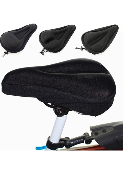 Siyah Stil Bisiklet Eyer 3D Yumuşak Bisiklet Klozet Kapağı Nefes Rahat Köpük Koltuk Minderi Bisiklet Eyer Bisiklet Bisiklet Aksesuarları (Yurt Dışından) modelleri