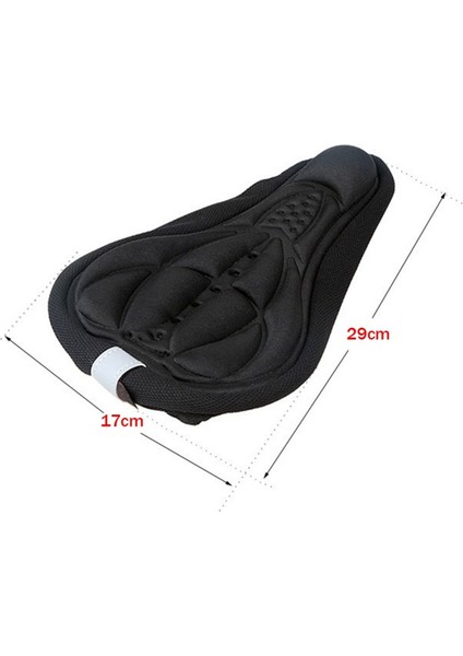 Siyah Stil Bisiklet Sele Ped Sünger Jel Bisiklet Koltuğu Dağ Bisikleti Koltuk Kılıfı Kaymaz Bisiklet 3D Koltuk Minderi Rahat (Yurt Dışından)
