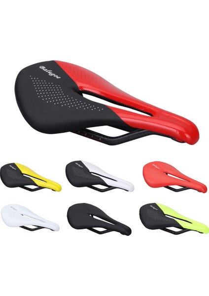 Kırmızı Stil Mtb Bisiklet Selesi Eyer Karbon + Deri Bisiklet Selesi Yol Dağ Bisikleti Yarış Eyer Ultralight Nefes Yumuşak Koltuk Minderi (Yurt Dışından)