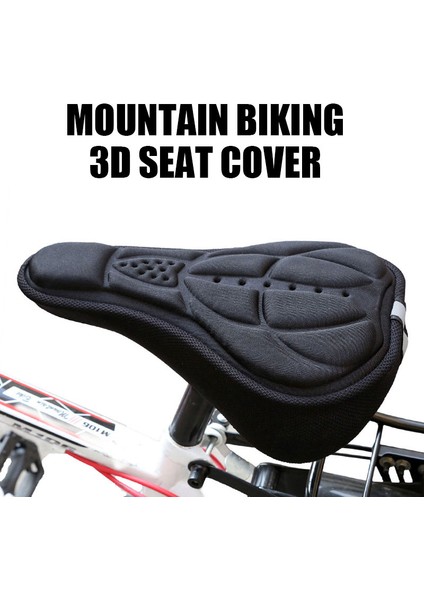 Mavi Stil Dağ Bisikleti 3D Minder Örtüsü Bisiklet Minderi Bisiklet Kalınlaşmış Silikon Sünger Yastık Yumuşak Eyer Ekipmanları Aksesuarları Koltuk (Yurt Dışından) fiyatları
