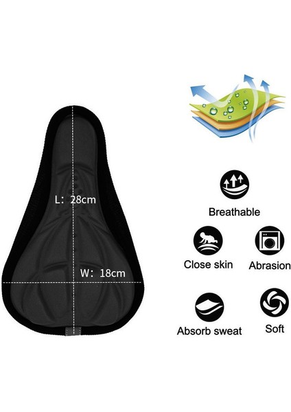 Mavi Stil Dağ Bisikleti 3D Minder Örtüsü Bisiklet Minderi Bisiklet Kalınlaşmış Silikon Sünger Yastık Yumuşak Eyer Ekipmanları Aksesuarları Koltuk (Yurt Dışından) modelleri