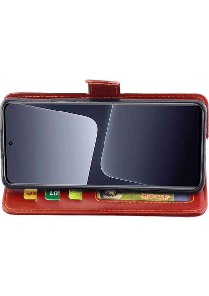 Xiaomi 13 Pro Darbeye Pu Deri Kickstand Kart Tutucu Için Flip Case (Yurt Dışından)