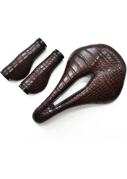 Kahverengi Tarzı Timsah Desen Bisiklet Koltuğu Mtb Yol Bisikleti Eyer Pu Retro Ultralight Nefes Rahat Koltuk Minderi Bisiklet Yarışı (Yurt Dışından) modelleri