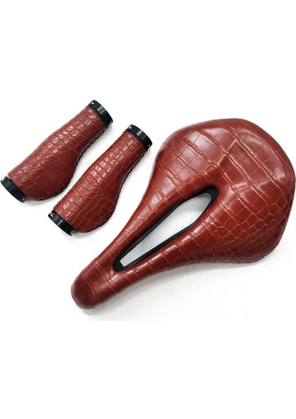 Kahverengi Tarzı Timsah Desen Bisiklet Koltuğu Mtb Yol Bisikleti Eyer Pu Retro Ultralight Nefes Rahat Koltuk Minderi Bisiklet Yarışı (Yurt Dışından) fırsatları