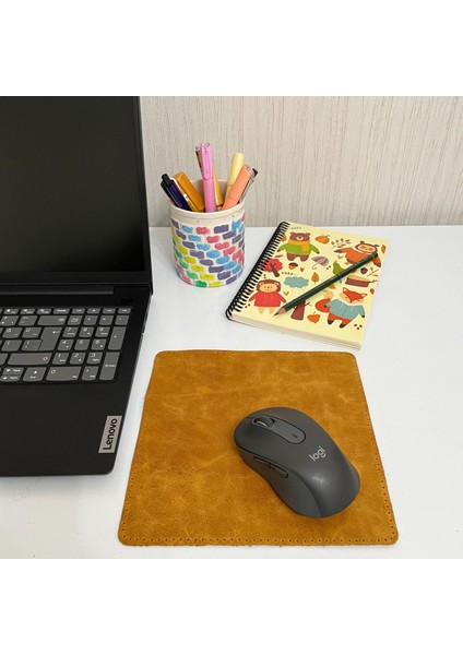 Hakiki Deri Mausepad, 20*20CM Crazy Gerçek Deri Mouse Pad, 1 Adet Oyuncu Gamepad