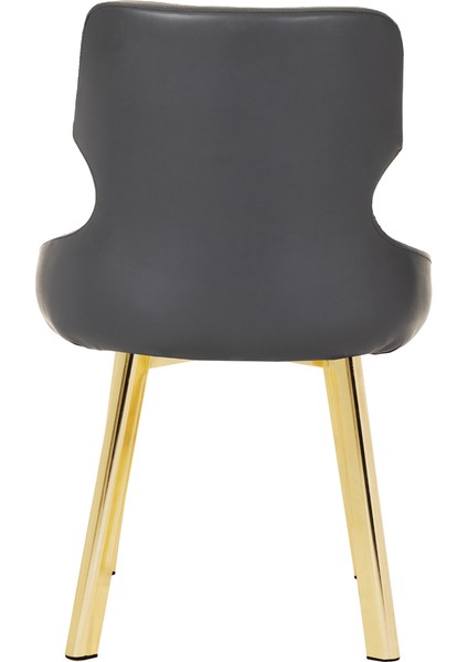 Gold Metal Ayaklı Salon/Mutfak Sandalyesi Selekulak (Suni Deri) Gold Ayak fırsatları